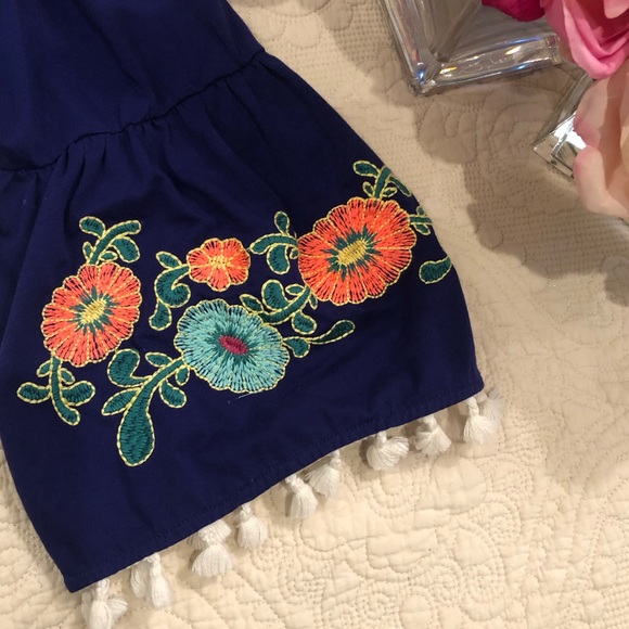 Umgee Boho Off Shoulder Top with Floral Embroidery - Picture 3 of 7